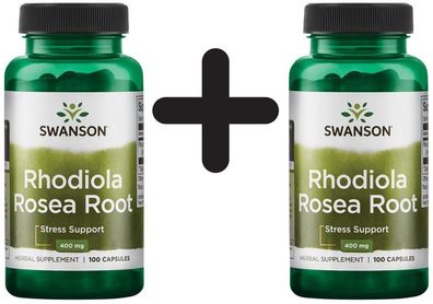 2 x Rhodiola Rosea Root, 400mg - 100 caps