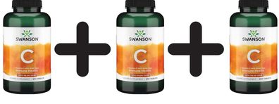 3 x Vitamin C with Rose Hips, 1000mg - 250 tabs