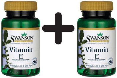 2 x Vitamin E, 400 IU - 60 softgels
