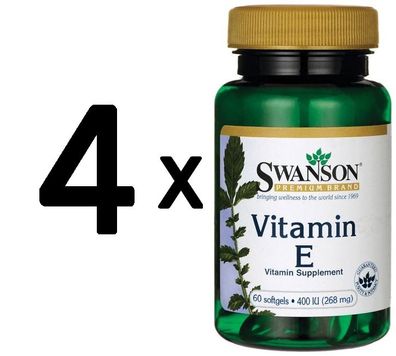 4 x Vitamin E, 400 IU - 60 softgels