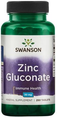 Zinc Gluconate, 30mg - 250 tabs