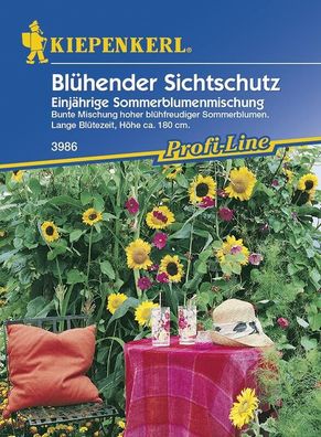 Blumenmischung Blühender Sichtschutz | für ca. 6 lfd. Meter | einjährige...