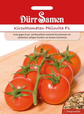 Tomate (Kirschtomate) Philovita F1, Kraut- und Braunfäule resistente Sorte, ...