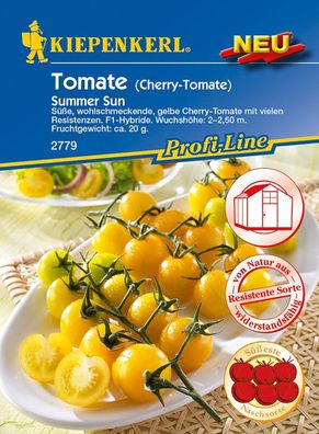 Tomaten Summer Sun F1, süße wohlschmeckende Cherry-Tomate mit hohem Brixwert, ...