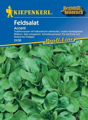 Feldsalat Accent, geeignet für den Ganzjahresanbau in Freiland und...
