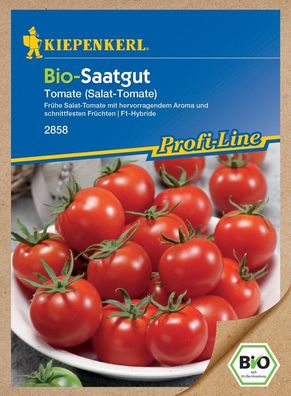 BIO Salat-Tomate F1, aromatische runde Tomatensorte mit besonders guter...