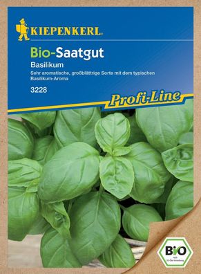 BIO Basilikum, großblättrige und sehr aromatische robuste Sorte, BIO Saatgut