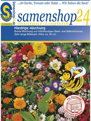 Samenshop24´s Bienenfreude, niedrige Blumenmischung 25er Bundle