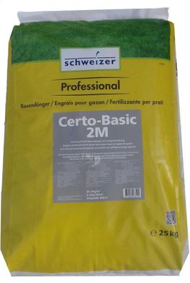 Schweizer Certo-Basic 2M Universal, Profi-Rasendünger, 25kg für ca. 600 - 800m²