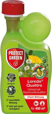 Protect GARDEN Universal-Rasenunkrautfrei Loredo Quattro 400 ml, Rasen...