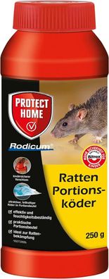 Protect HOME Rodicum Ratten Portionsköder, vorportionierte Rattenköder, 250g...