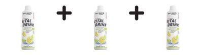 3 x Best Body Nutrition Vital Drink Zerop (500ml) Lemon Lime