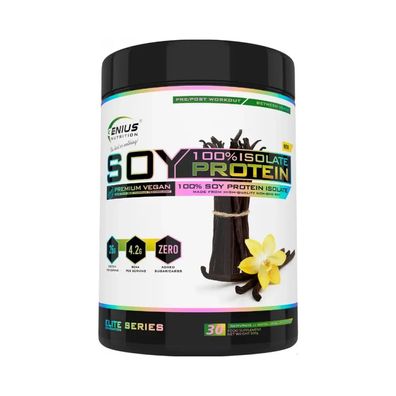 Genius Nutrition 100% Soy Protein Isolate (900g) Vanilla