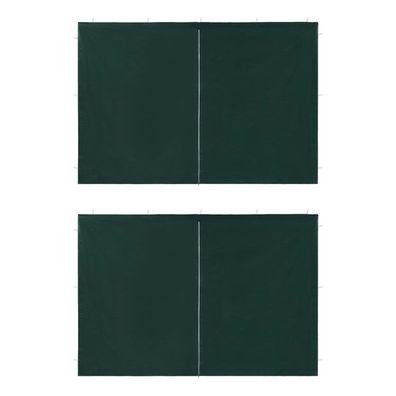 Partyzelt-Seitenwände 2 Stück Reißverschluss PE Grün