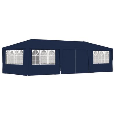 Profi-Partyzelt mit Seitenwänden 4×9 m Blau 90 g/ m²