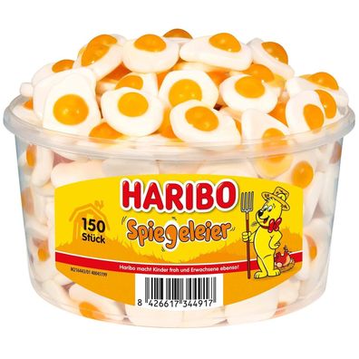 Haribo Spiegeleier-Fruchtgummi-Schaumzucker Dose 150 Stück - 975g