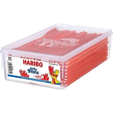 Haribo Balla Stixx Erdbeere 150 Stück - 1,125 kg Dose