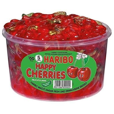 Haribo Happy Cherries 150 Stück - 1,2 kg Dose