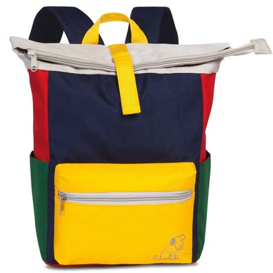 Kinderrucksack mit Roll-Top Funktion Tasche Fabrizio 23x30/40x10cm Polyester bunt