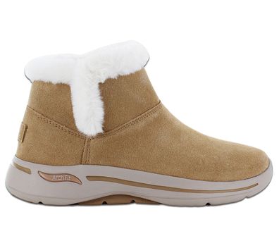 Skechers GOwalk Arch Fit - Cherish - Damen Winter Boots Gefüttert Leder Braun 144400-