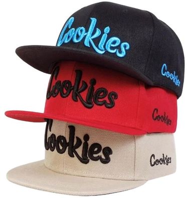 Cookies Snapback Kappen mit 3D Logo - Krümelmonster Capys Mützen Caps Beanies Hüte