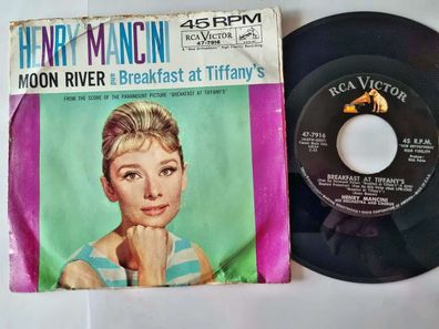 Henry Mancini - Moon river/ Breakfast at Tiffany's 7'' Vinyl US AUDREY Hepburn