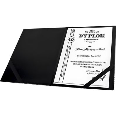 Pantaplast Präsentationsmappe A4 Diplom-Überreichungsmappe Urkundenmappe schwarz