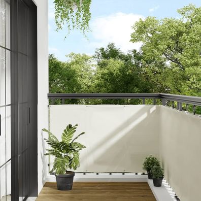 Balkon-Sichtschutz Creme 90x700 cm 100 % Polyester-Oxford