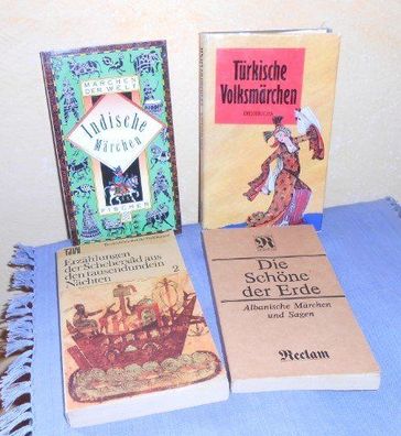 Märchen DER VÖLKER-Konvolut: 4 Bücher: Indische, Albanische und Türkische Märchen + 1