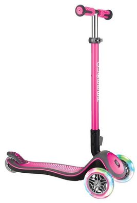 Scooter Globber Elite Lights Deluxe pink, mit Leuchtrollen 120 & 80mm