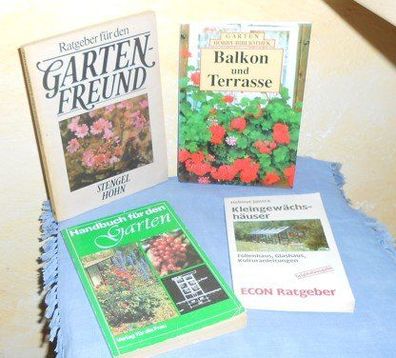 4 Ratgeber / Handbücher für Garten, Pflanzen, Blumen im Konvolut
