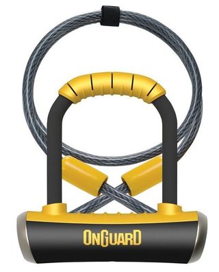 Onguard Pittbull Bügelschloss Mini DT8008 90x140x14mm mit Seil und Halter
