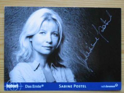 Tatort Schauspielerin Sabine Postel - handsigniertes Autogramm!!!