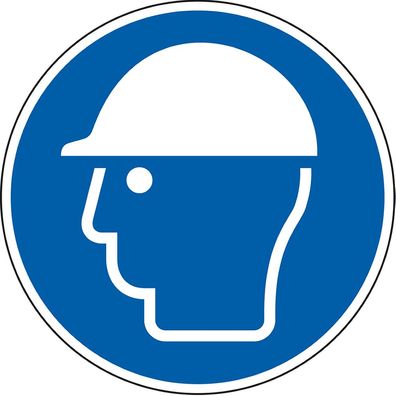 Gebotsschild Kopfschutz benutzen, ASR/ ISO, PVC, Ø 400mm