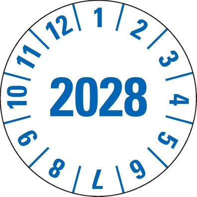 Prüfplak. 2028, weiß, Folie, m. Spezialkleber, Oberflächenschutz, Ø 25mm, 21 Stk.