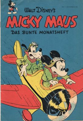 Micky Maus Comics Heft Nachdruck Nr 1 September 1951 Walt Disney Sammlerheft