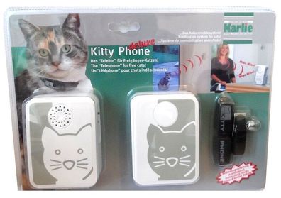 Karlie Kitty Phone Deluxe Meldesystem Katzenklingel Telefon Sender und Empfänger