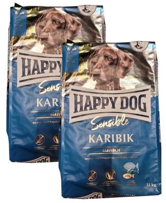 2x11kg Happy Dog Sensible Karibik * *TOP PREIS * *