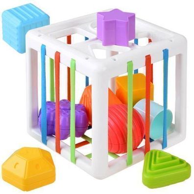 Würfel Sortierer Spielzeug für Kleinkinder Gummibänder ZA4310