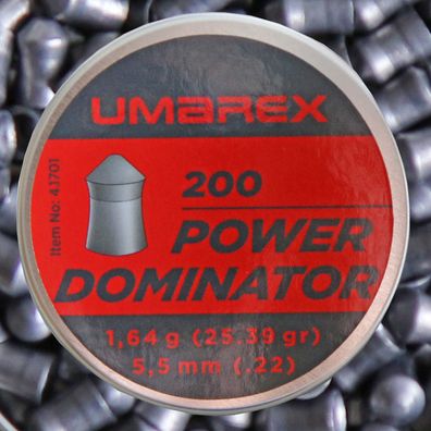 Umarex 200 Stk. Power Dominator Diabolo Spitzkopf Kaliber 5,5 mm