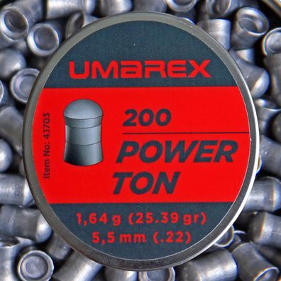 Umarex 200 Stk. Power Ton Diabolo Rundkopf Kaliber 5,5 mm