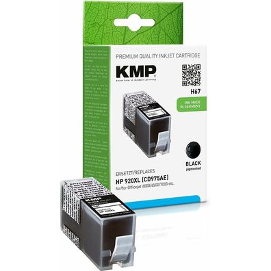 KMP H67 schwarz Tintenpatrone ersetzt HP 920XL (CD975AE)