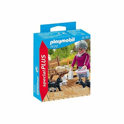 Playmobil 71172 specialPLUS Oma mit Katzen, Konstruktionsspielzeug