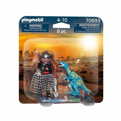 Playmobil Duopack Velociraptor Vs. Poacher - 70693 Dinofanger + Dino