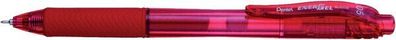 6x Pentel EnerGel X Gel-Tintenroller 0,25 / 0,2mm Metallspitze LRN5 rot
