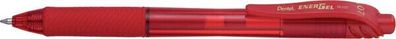 12x Pentel EnerGel X Gel-Tintenroller 0,35 / 0,7mm Metallspitze LR7 rot