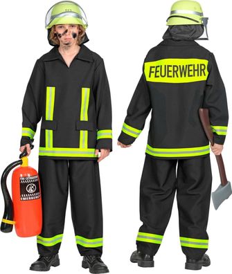 Widmann S.R.L. Kinderkostum Feuerwehr Berufskostüm für Kinder Gr. 104 cm