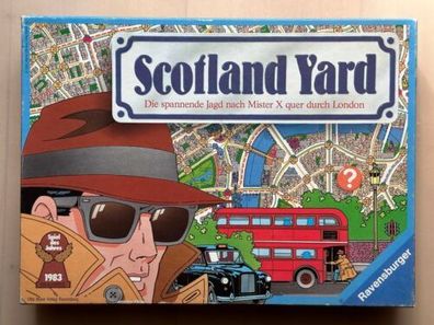 Ravensburger Scotland Yard Mister X Brettspiel des Jahres 1983 Spiel Top Zustand