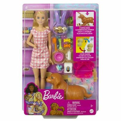 Puppe Mattel Barbie and Her Newborn Doggies