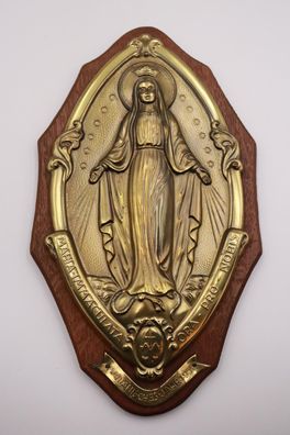 Altes Relief Madonna Wandschild - Marianisches Jahr 1954 / Religion #Z3